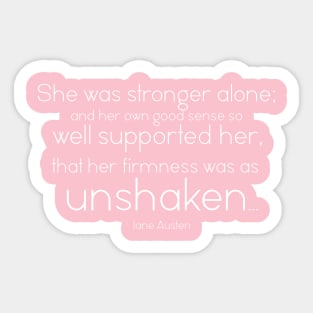 Jane Austen Feminist Simple Text Quote Sticker